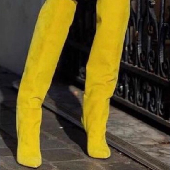 COPY - Prada Suede over the Knee yellow/green boot size 40IT - Picture 13 of 13